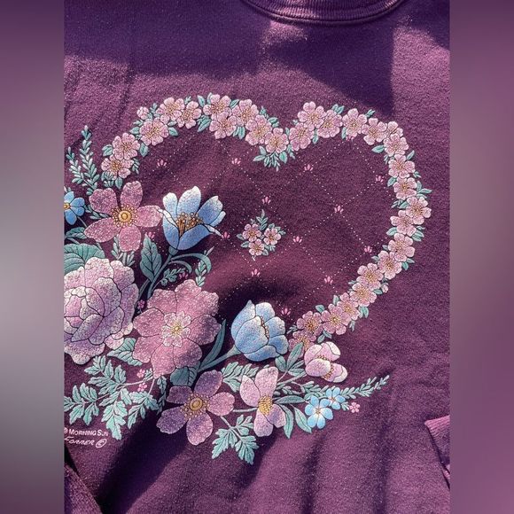 Vintage 1990s Cottagecore Floral Sweatshirt - Picture 2 of 6